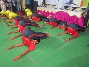 Blind School Students Yoga