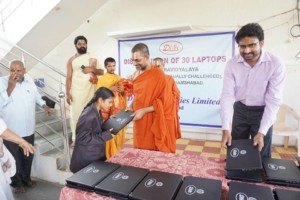 Blind School college students laptop HH Chinna jeeyar