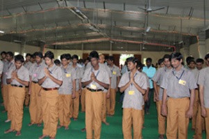 College for Blind Nethra Vidyalaya Students Schedule Morning Prayer Time