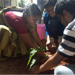 Blind Students Planting Trees