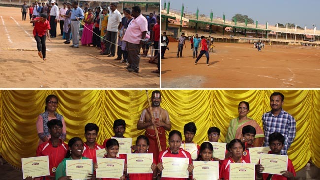 Nethra students win 10 gold medals in Sports and games for disabled at Vijayawada