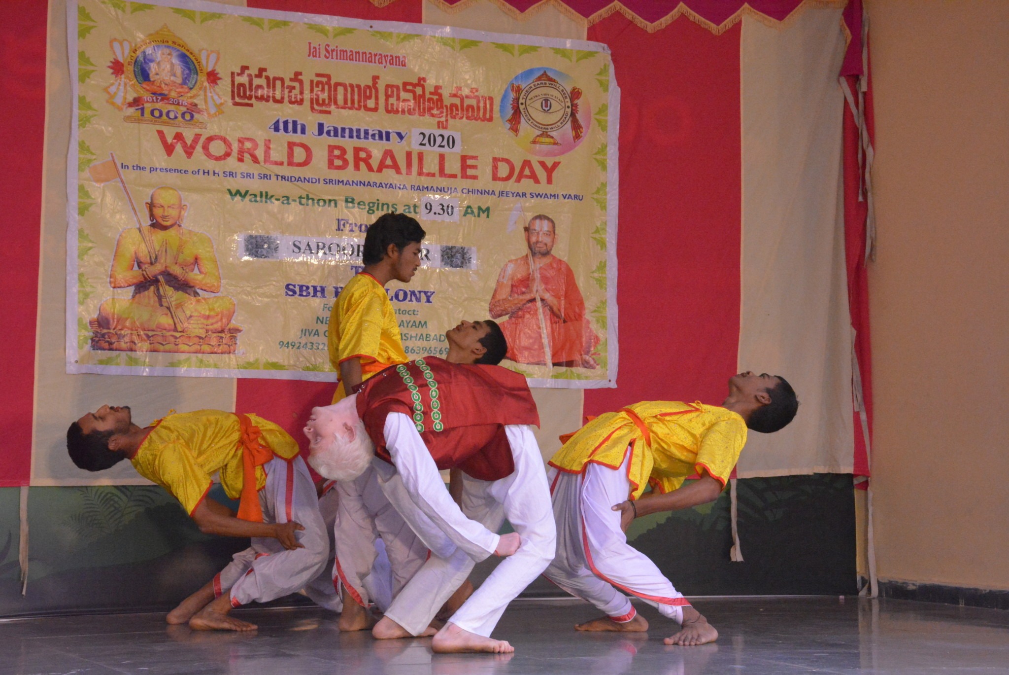 World Braille day celebrations by Netra Vidyalaya 2020 students perfomence scaled