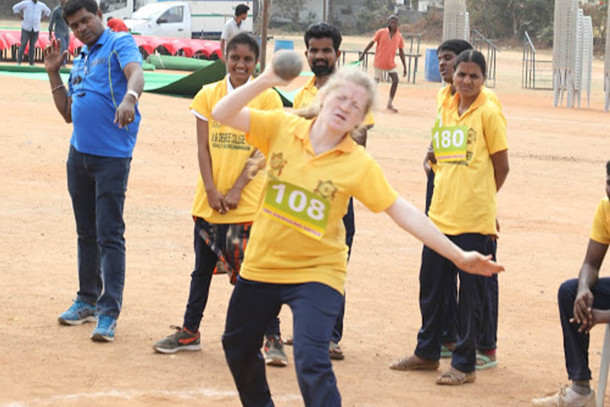 Netra students Javelin throw