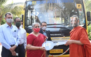 LIC donates bus to Nethra Vidyalaya