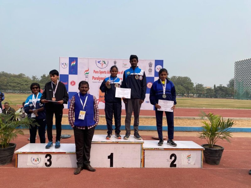 Gold medals secured In para Athletics by netra vidyala students